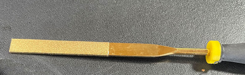 Juego de 10 limas de diamante recubiertas de titanio de 6-1/8" con mango (4 mm x 155 mm)