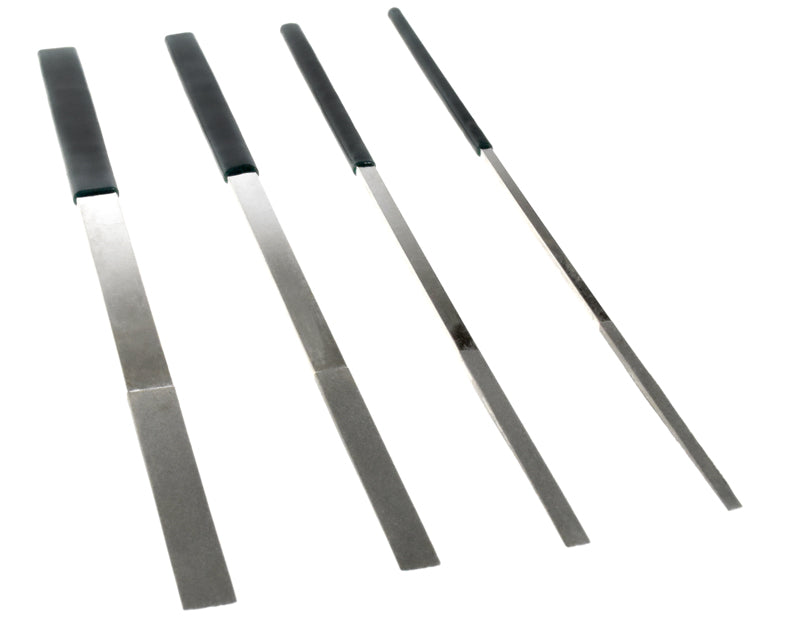Juego de 12 limas de diamante con mango plano sumergido de 7" (180 mm) con granos 180, 240 y 360