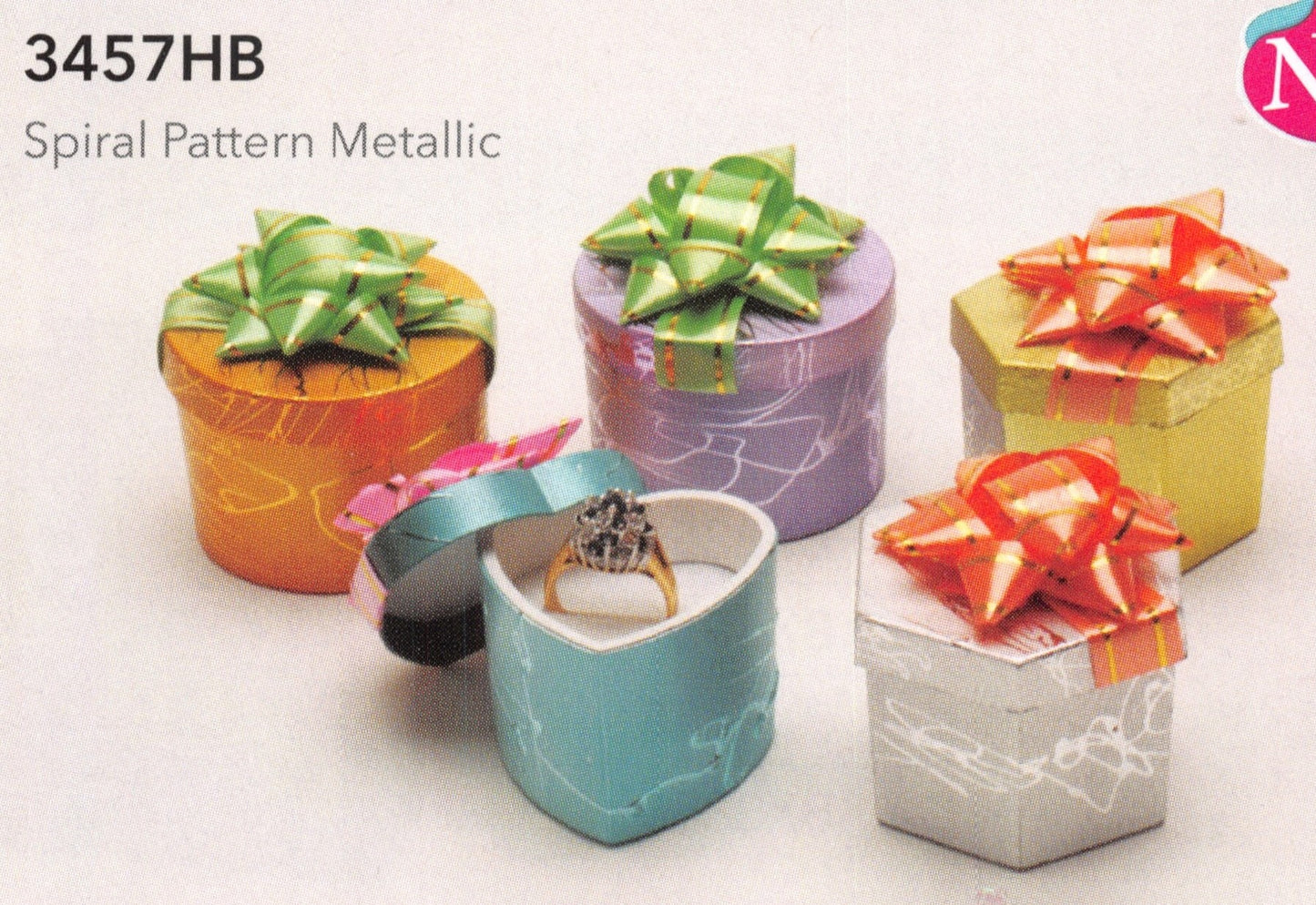 Colección de cajas para sombreros - Surtidas - 1 5/8 x 1 5/8 x 1 1/2