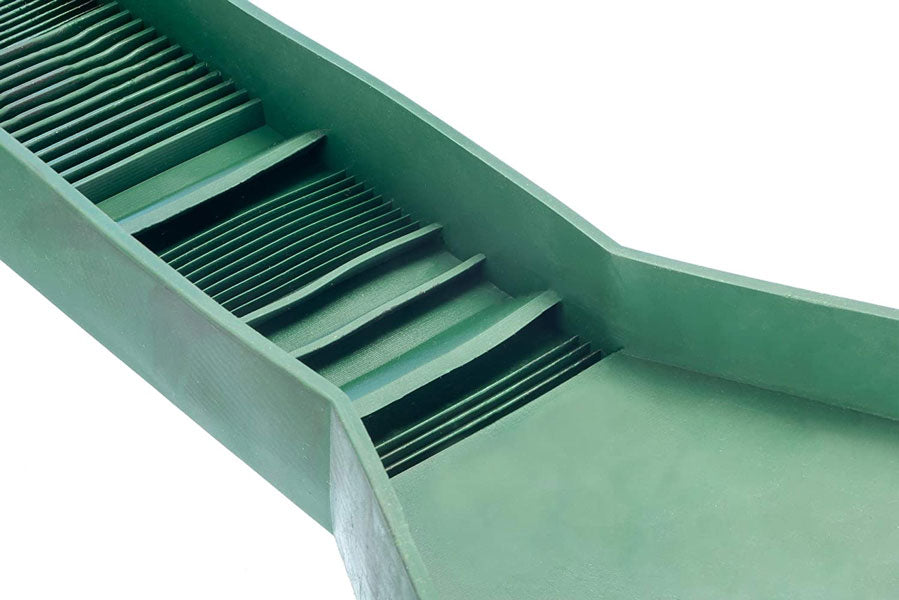 Pocket Sized TPR Plastic Green Sluice Box - 12"X3"x5.5"