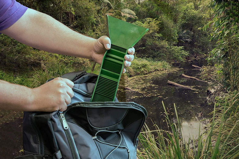 Pocket Sized TPR Plastic Green Sluice Box - 12"X3"x5.5"