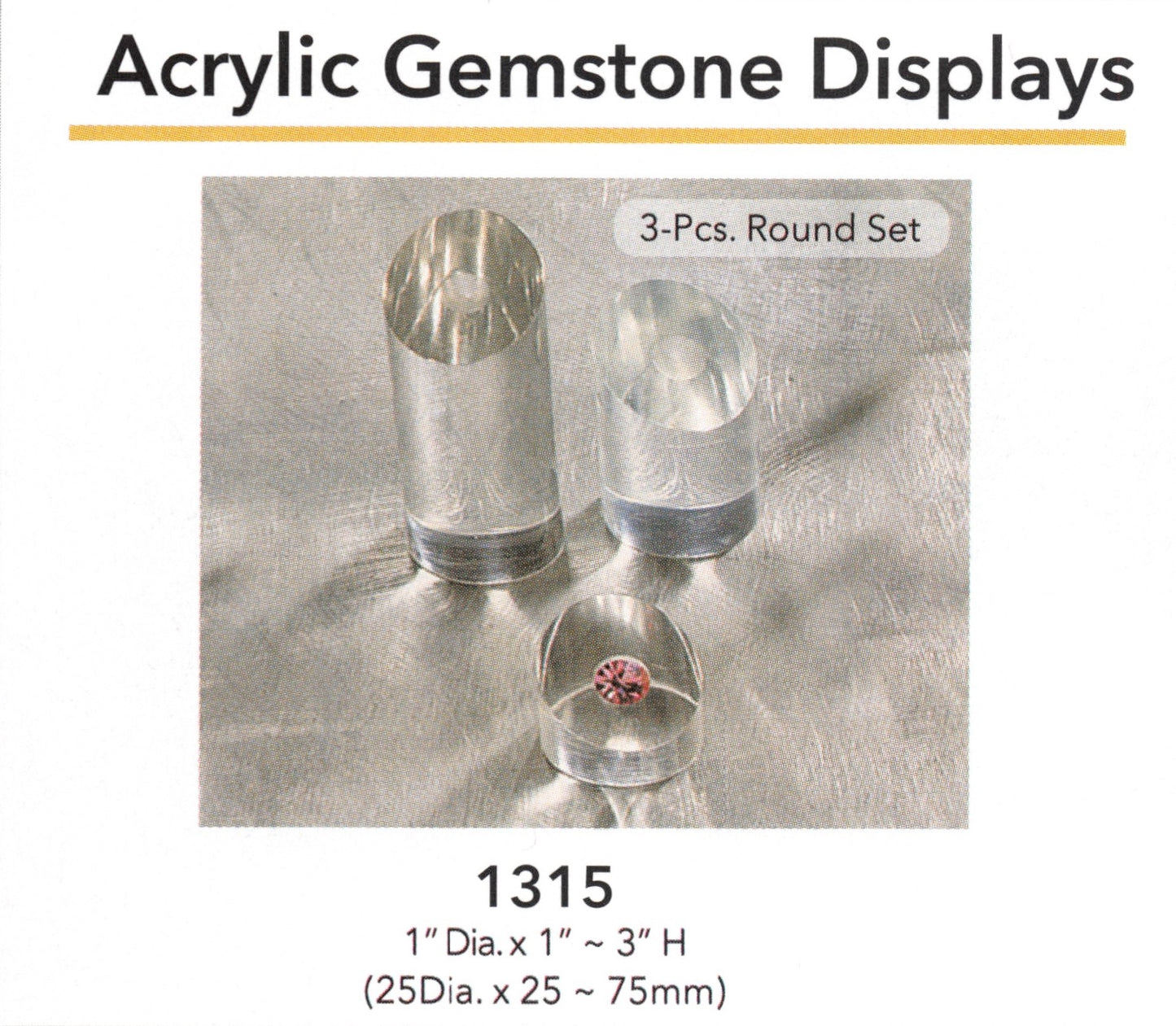 Exhibidores de piedras preciosas acrílicas