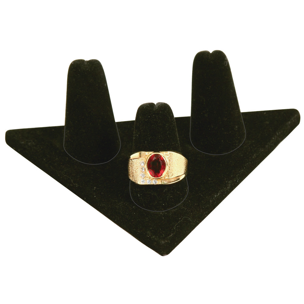 Expositor con base triangular de 3 anillos