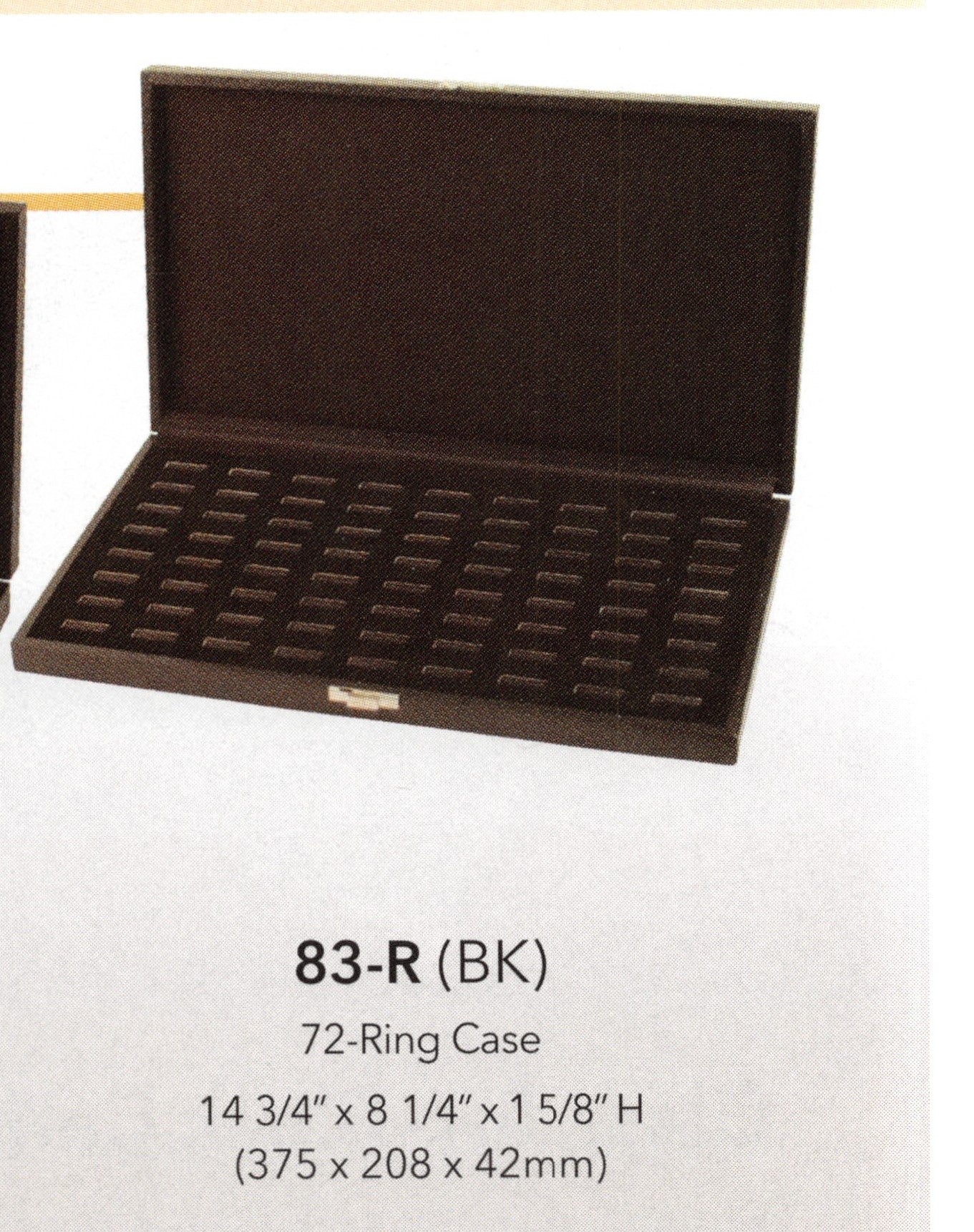 Estuches con bandeja para anillos con ranuras