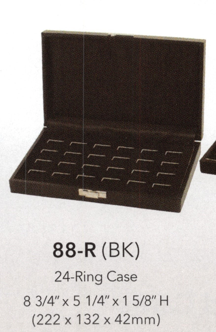 Estuches con bandeja para anillos con ranuras