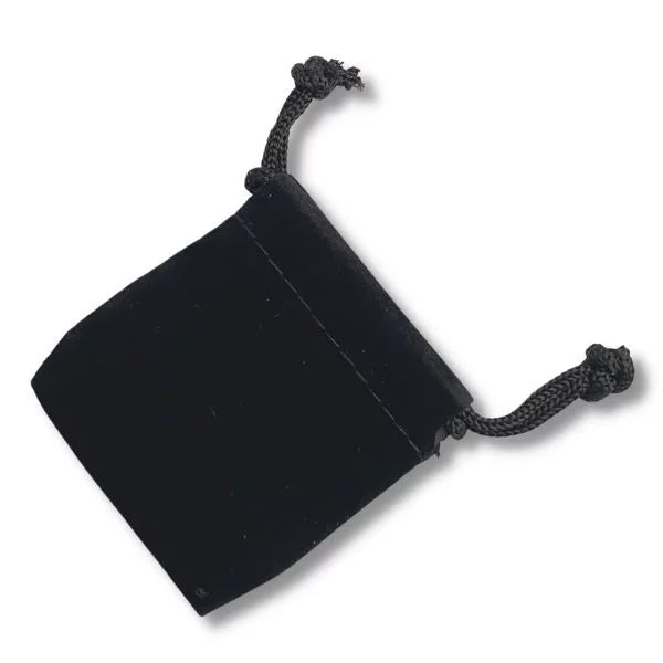 Faux Leather Drawstring Pouch - Black Faux Leather - 12 pcs. Pack