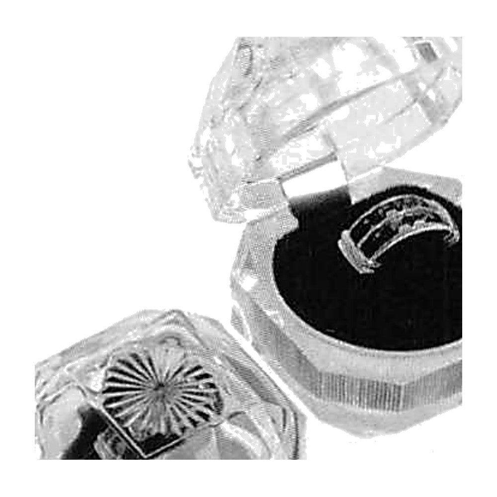 Ring (Diamond Cut) Box - Crystal Clear