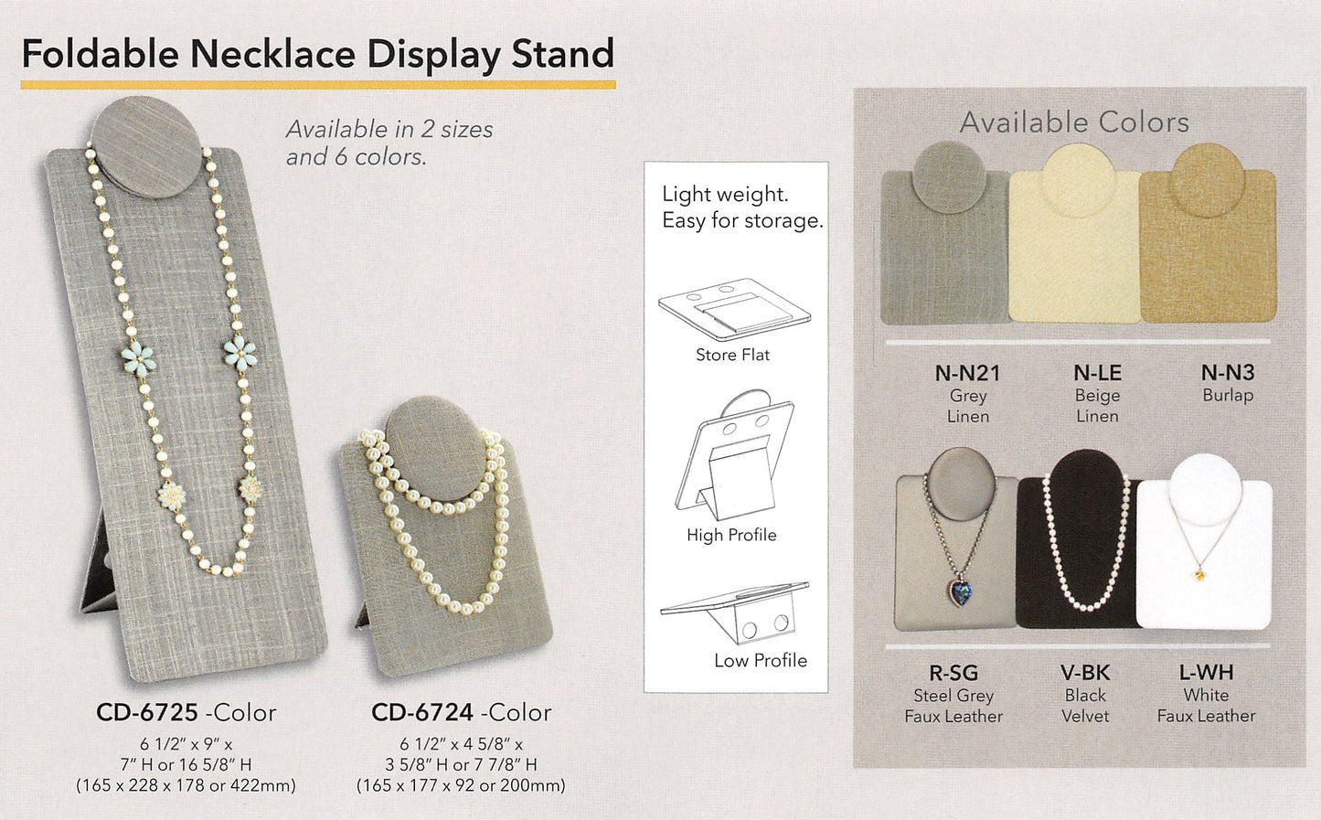 Expositor de collares plegable