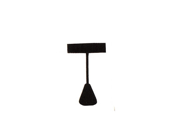 Soporte para pendientes en forma de T