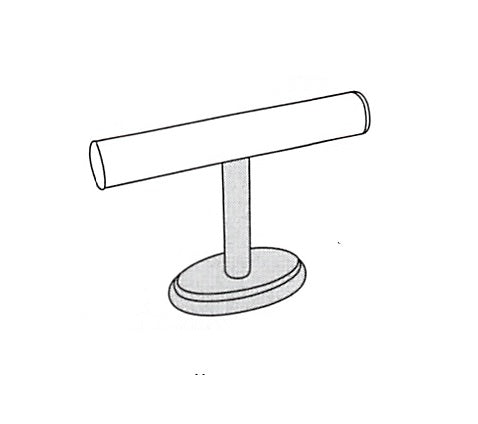 SOPORTE T-BAR de cuero con detalles en marrón acero (SET42)