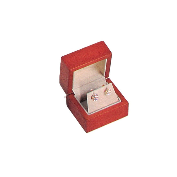Earring Box - Classic Premium Hardwood - Brown