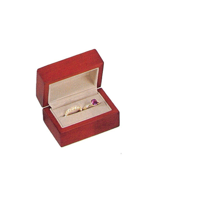 Double Ring Box - Classic Premium Hardwood - Brown