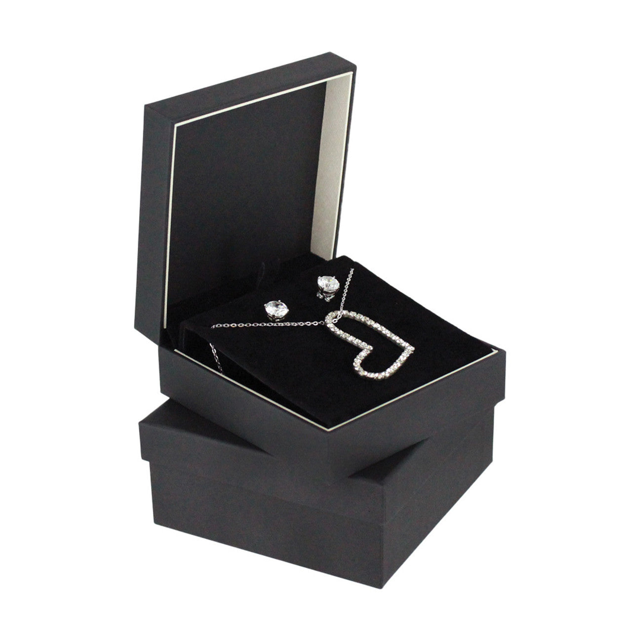 Elegante caja mate con insertos reversibles