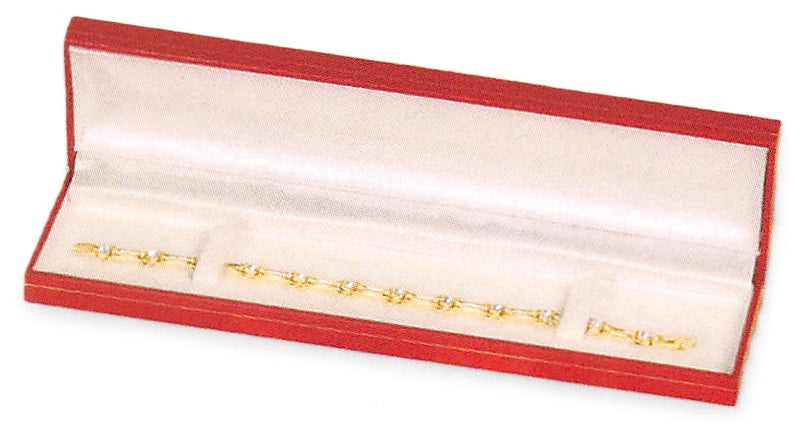Caja clásica de cuero sintético de estilo rectangular - 2