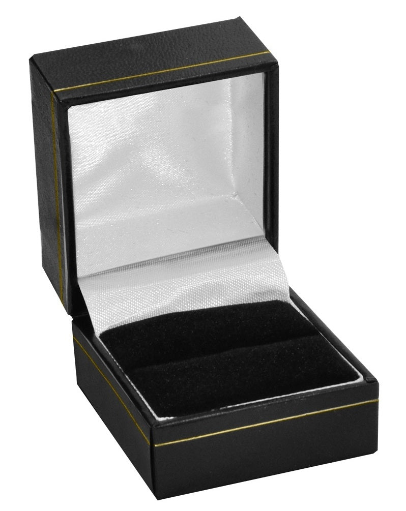 Caja clásica de cuero sintético de estilo rectangular - 2