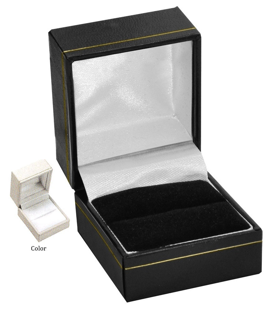 Caja clásica de cuero sintético de estilo rectangular - 2