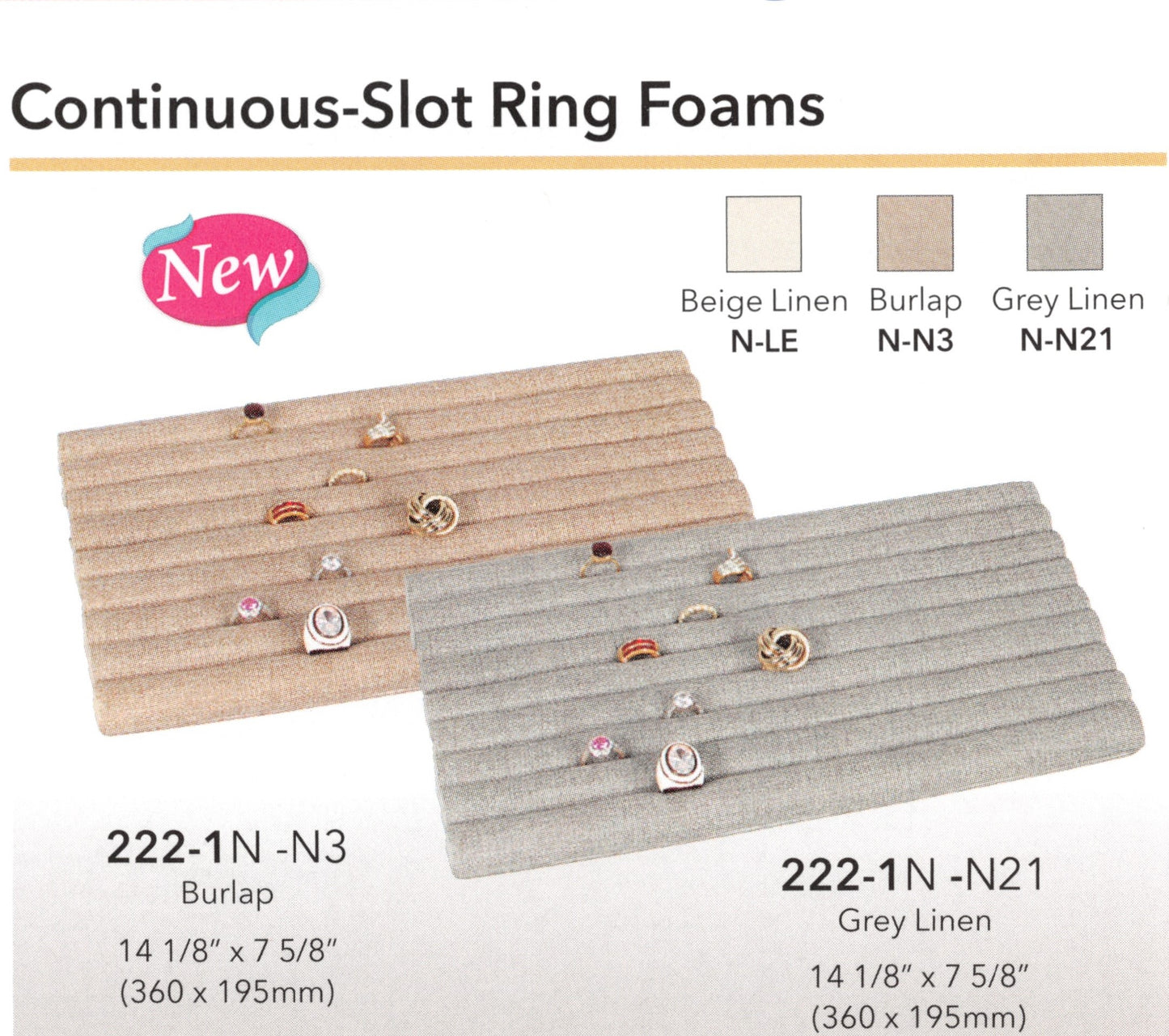 Espumas de anillo con ranuras continuas