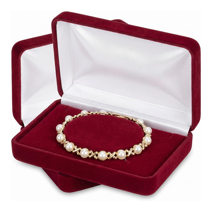 Bracelet/Watch Box - Classic Velvet - Red