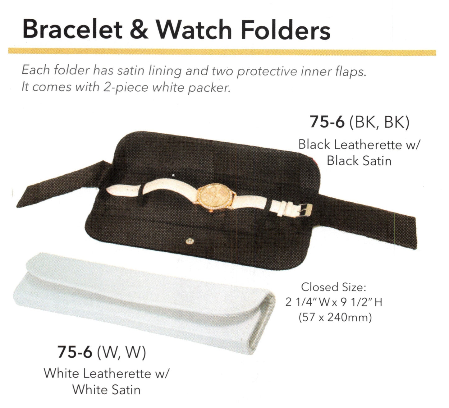 Carpetas para pulseras y relojes