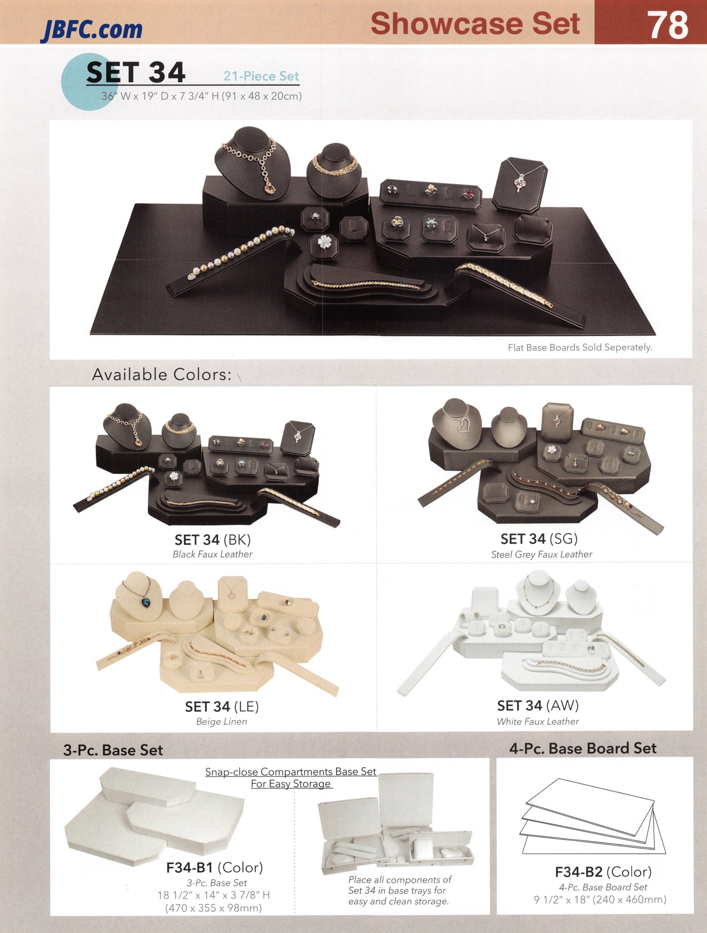 Juego de 4 almohadillas (negras) - 34