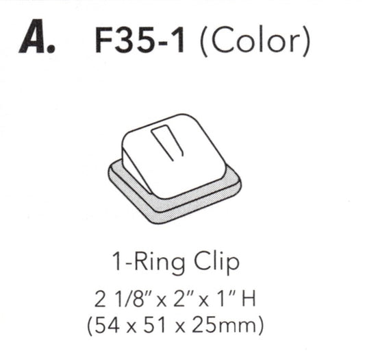 Clip para anillo: dorado champán con borde marrón beige