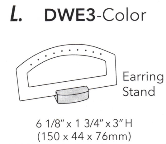 Almohadilla para pendientes con forma de aro, de color blanco, pequeña, de 5 pares, con soporte de palisandro