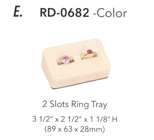 ANILLO (2 RANURAS) - beige con borde marrón acero - SET68