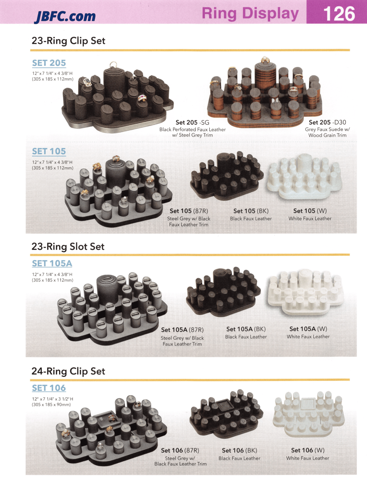 Juego de pinzas de 23 anillos
