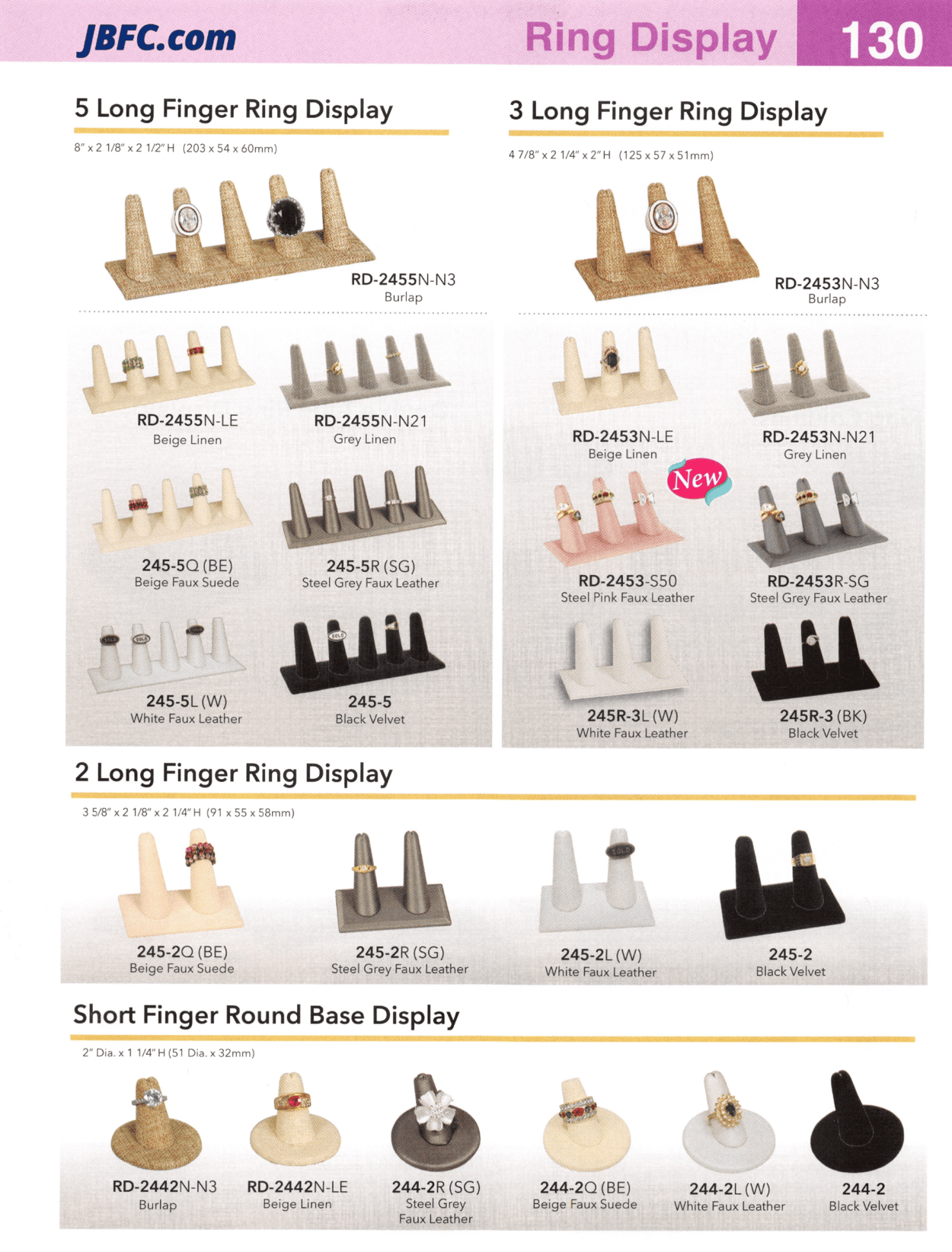 Expositor para 2 anillos largos