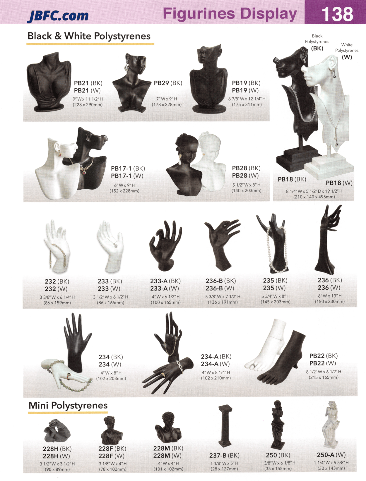Black & White Polystyrenes