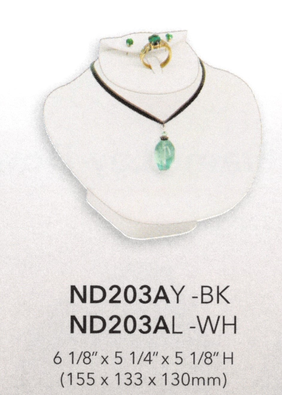 6-1/8 x 5-1/4 x 4-3/4 h combo neckform - white faux