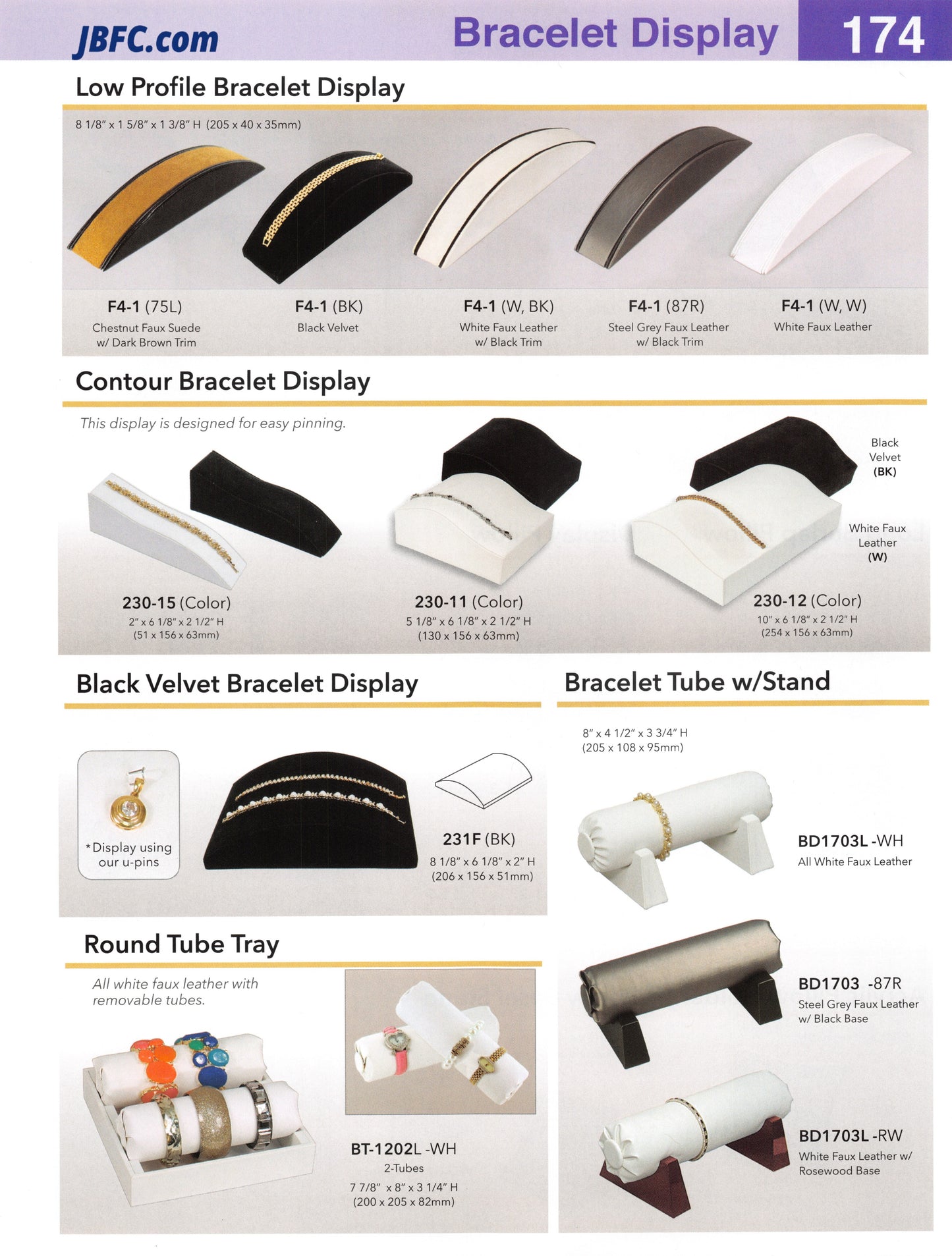 Expositor de pulseras de terciopelo negro