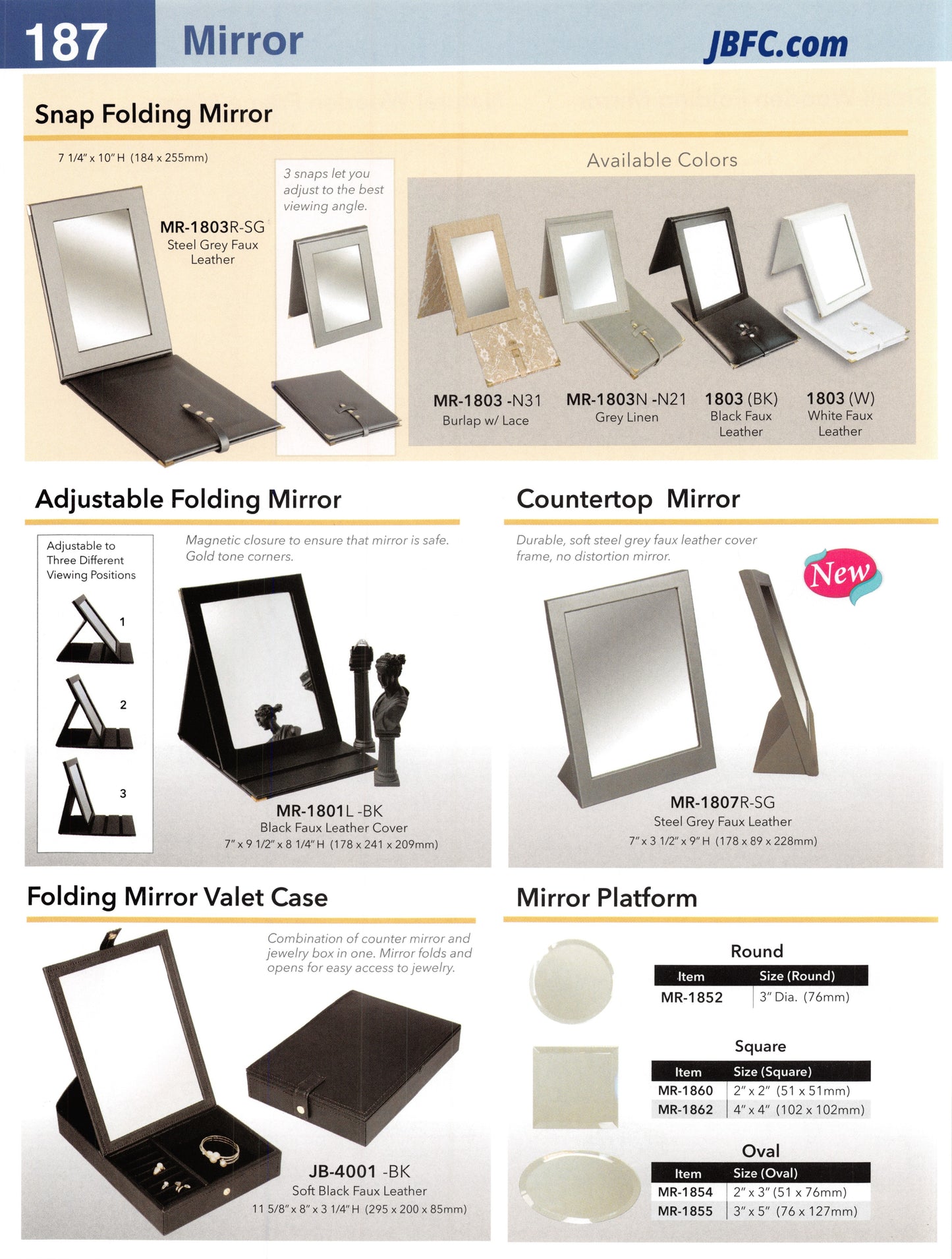 Folding Mirror Valet Case