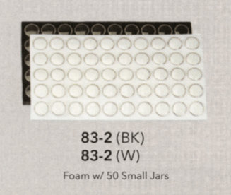 Revestimientos de espuma para tarros de gemas redondos