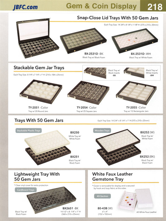 Bandeja de piel sintética blanca con piedras preciosas