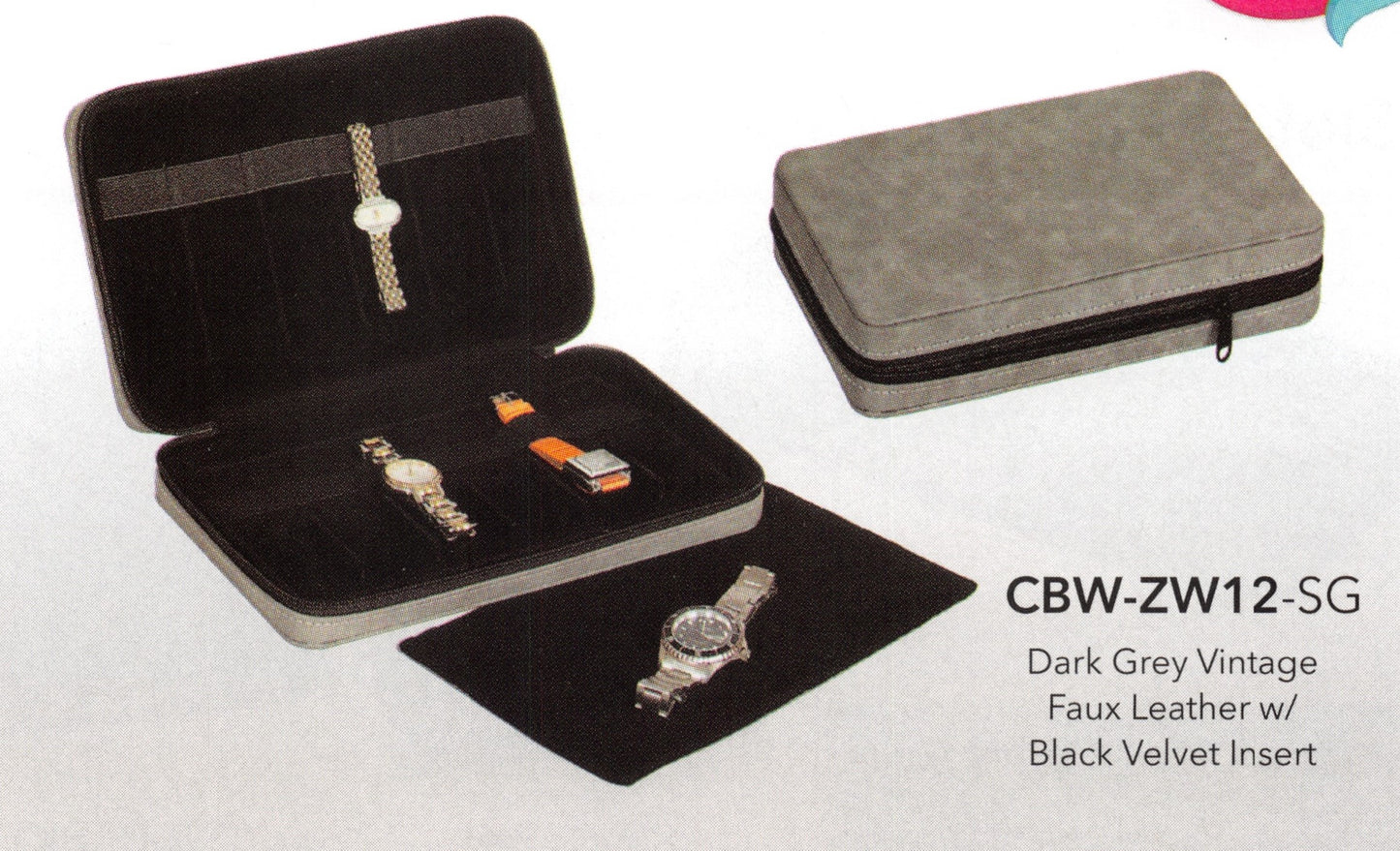 Carpeta de viaje con 12 relojes