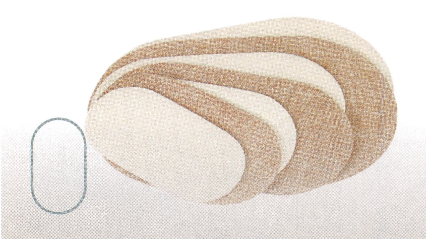 Almohadillas de exhibición ovaladas