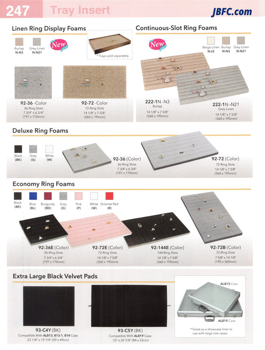 Espumas de anillo con ranuras continuas