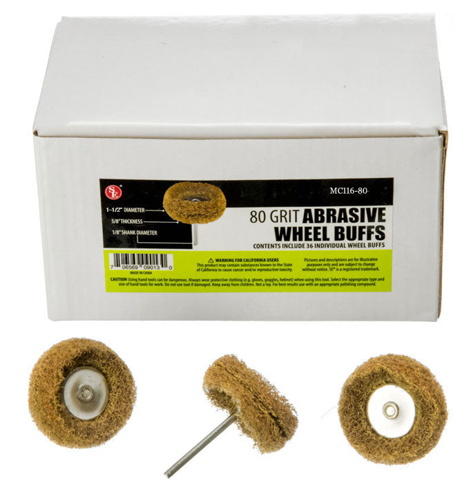 36 pc Box- Abrasive Wheel Buffs