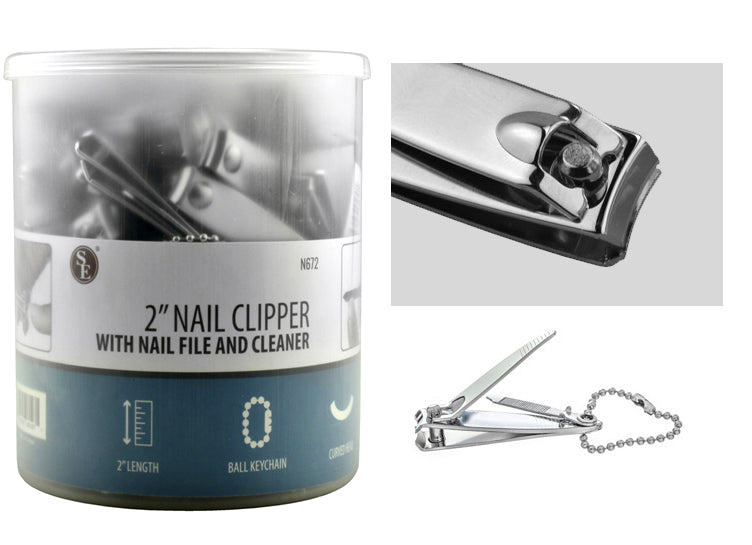 72-piece jar of 2" Clippers with Nail File & Cleaner