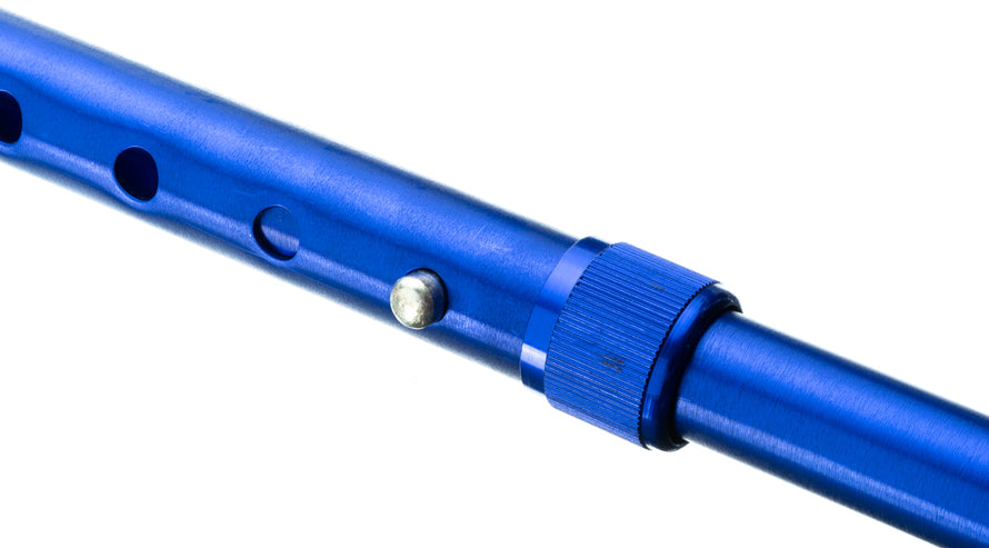 Bastón plegable azul con agarre cardiovascular, extendido 38"/ plegado 27,5"