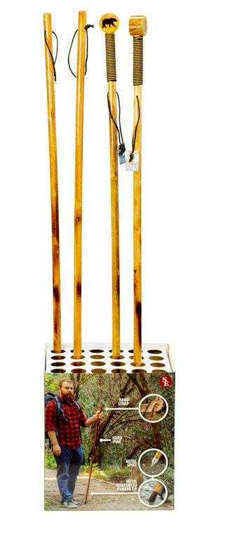 Hiking/Walking Sticks Printed Paper Stand,Holds 24 Sticks, Dimensions:11"(L) x 15"(w) x 16" (H)