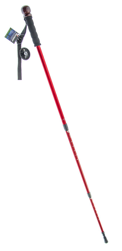 Collapsible Aluminum Hiking Stick with Camera Mount (27" Collapsed/54" Extended) Assorted Colors - No Color Choice