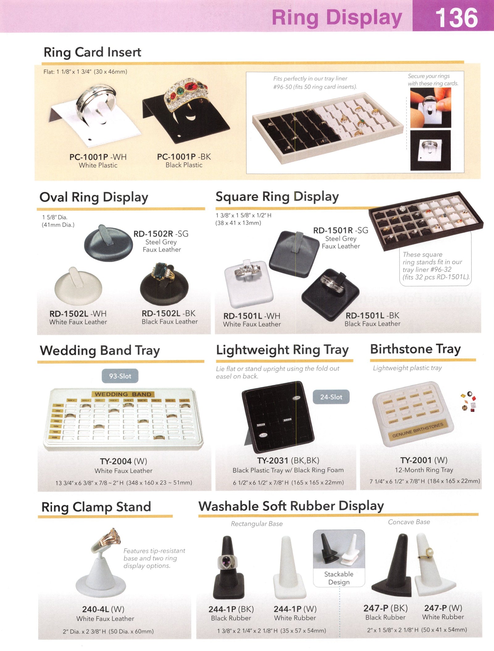 Catalog page — 12-Month Birthstone Ring Tray