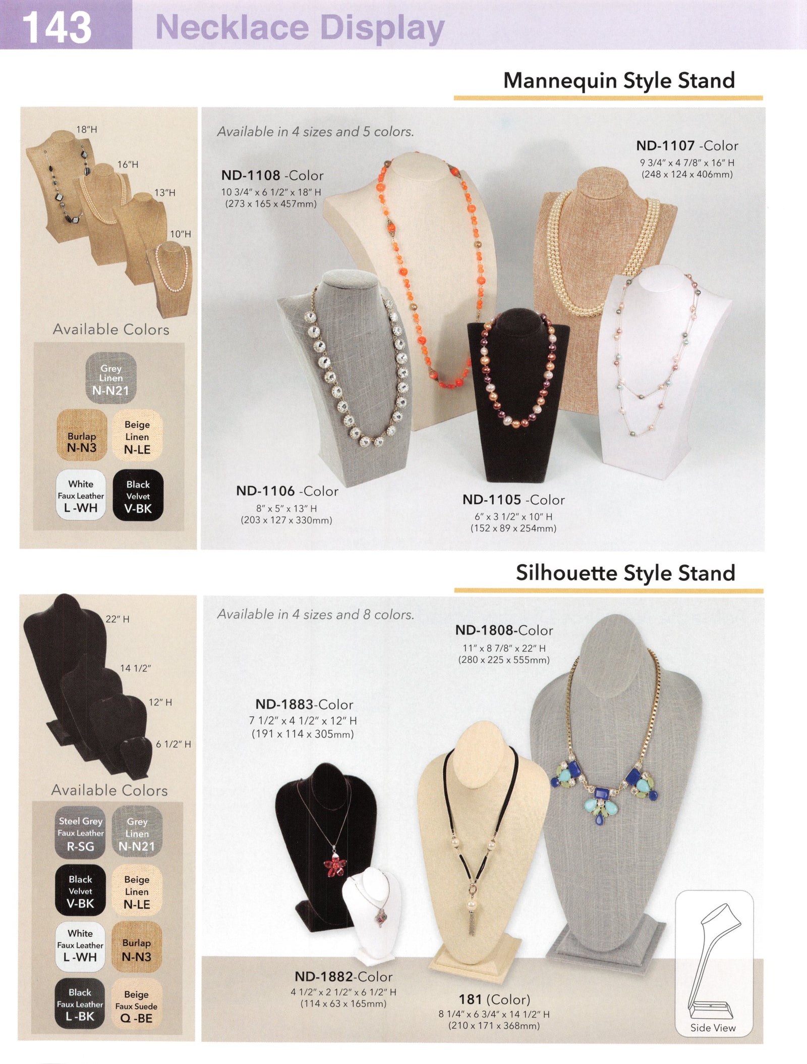 Catalog page — Silhouette Style Stand