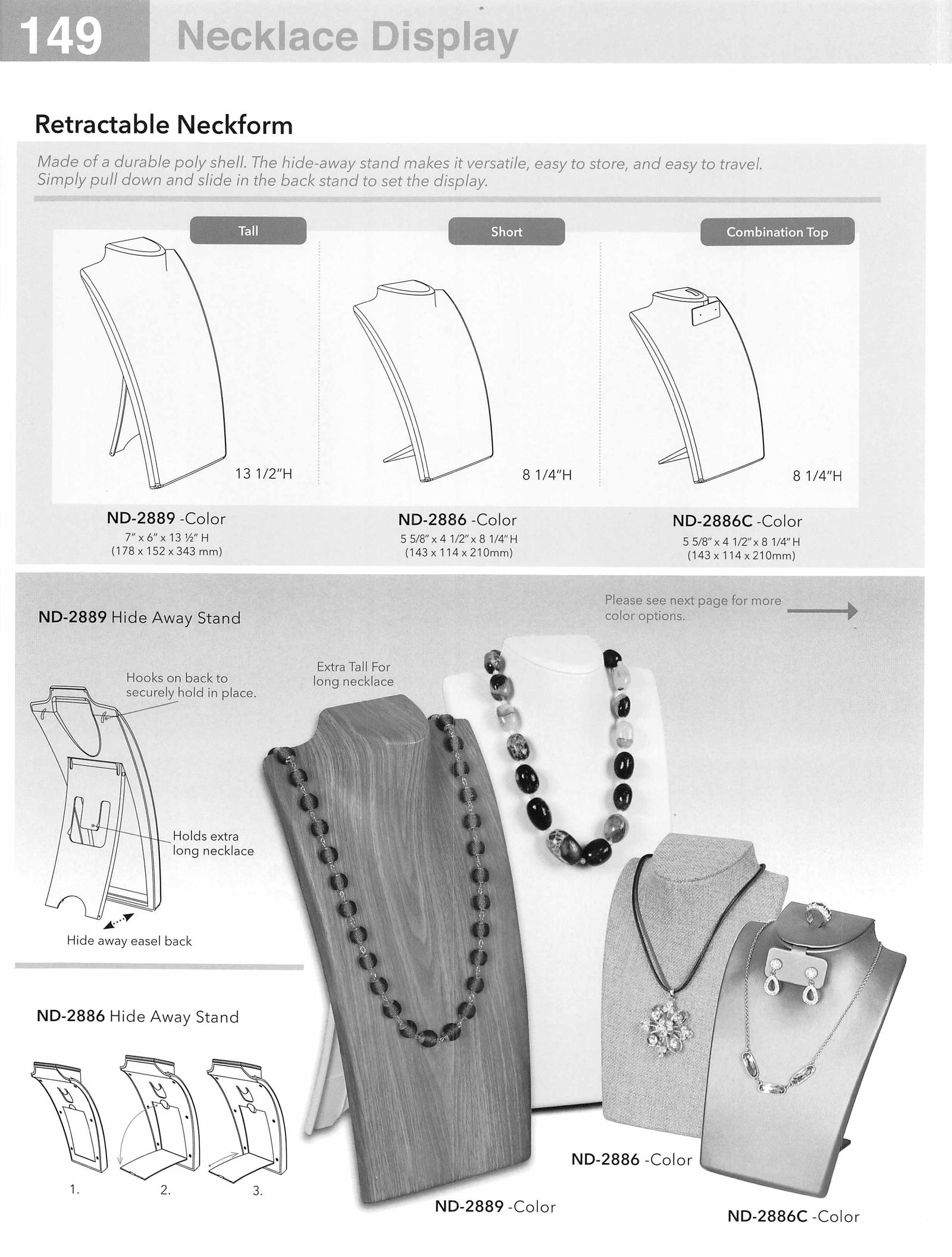 Catalog page — Retractable Neckform