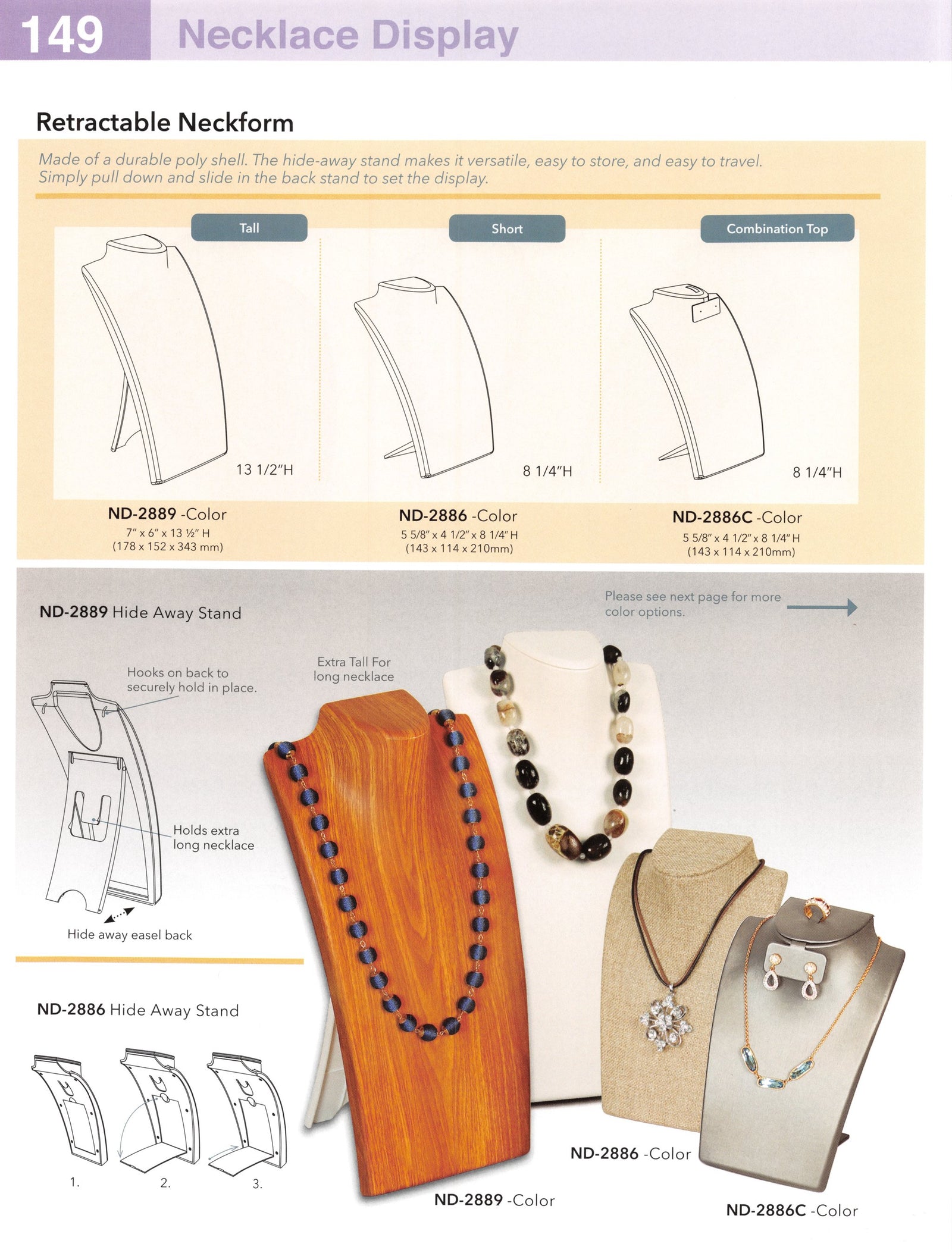 Catalog page — Retractable Neckform