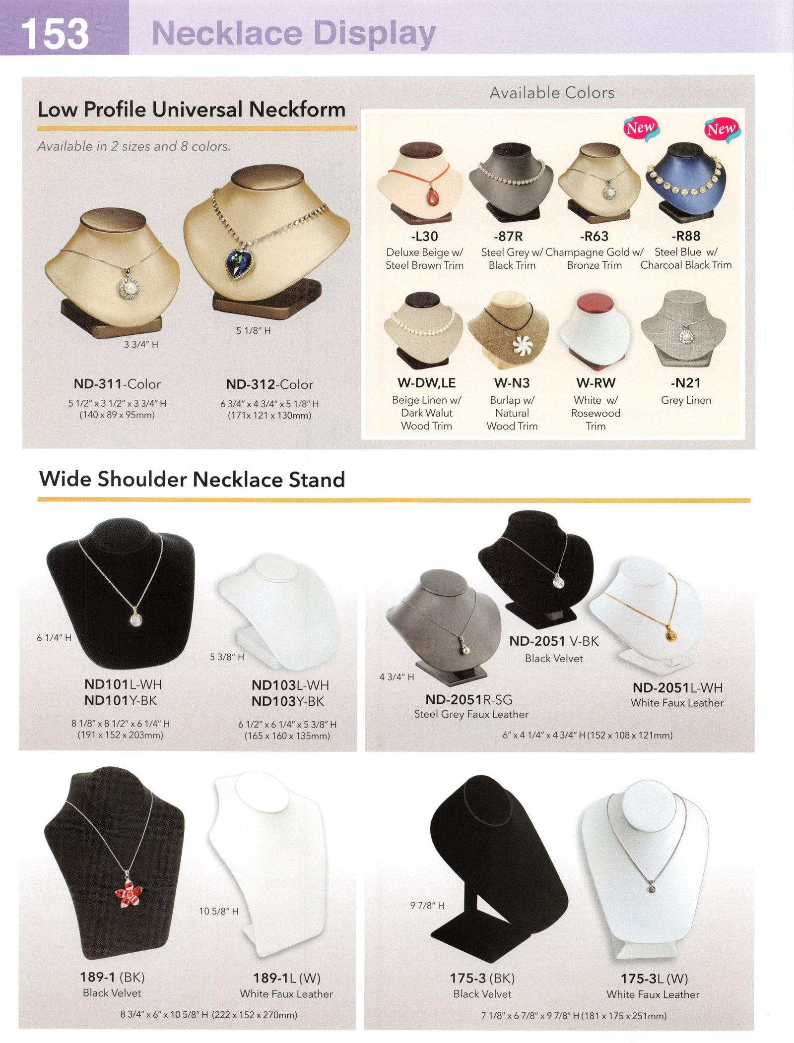 Catalog page — Necklace Bust