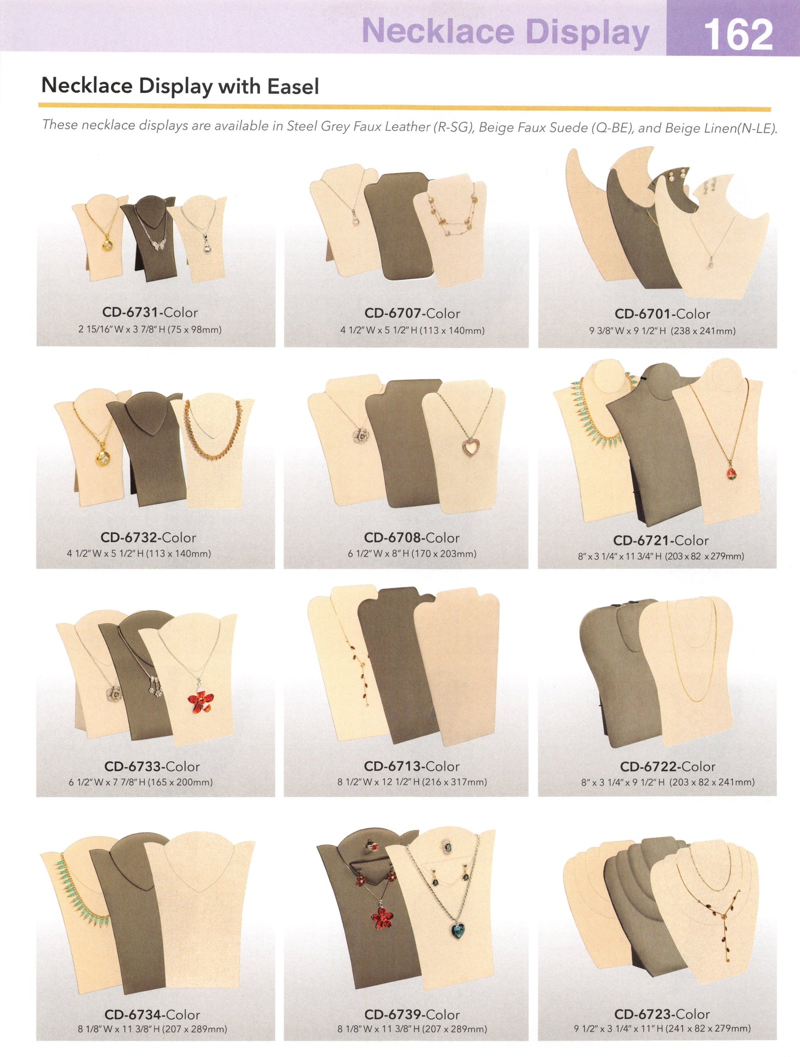Catalog page — Necklace Display with Easel