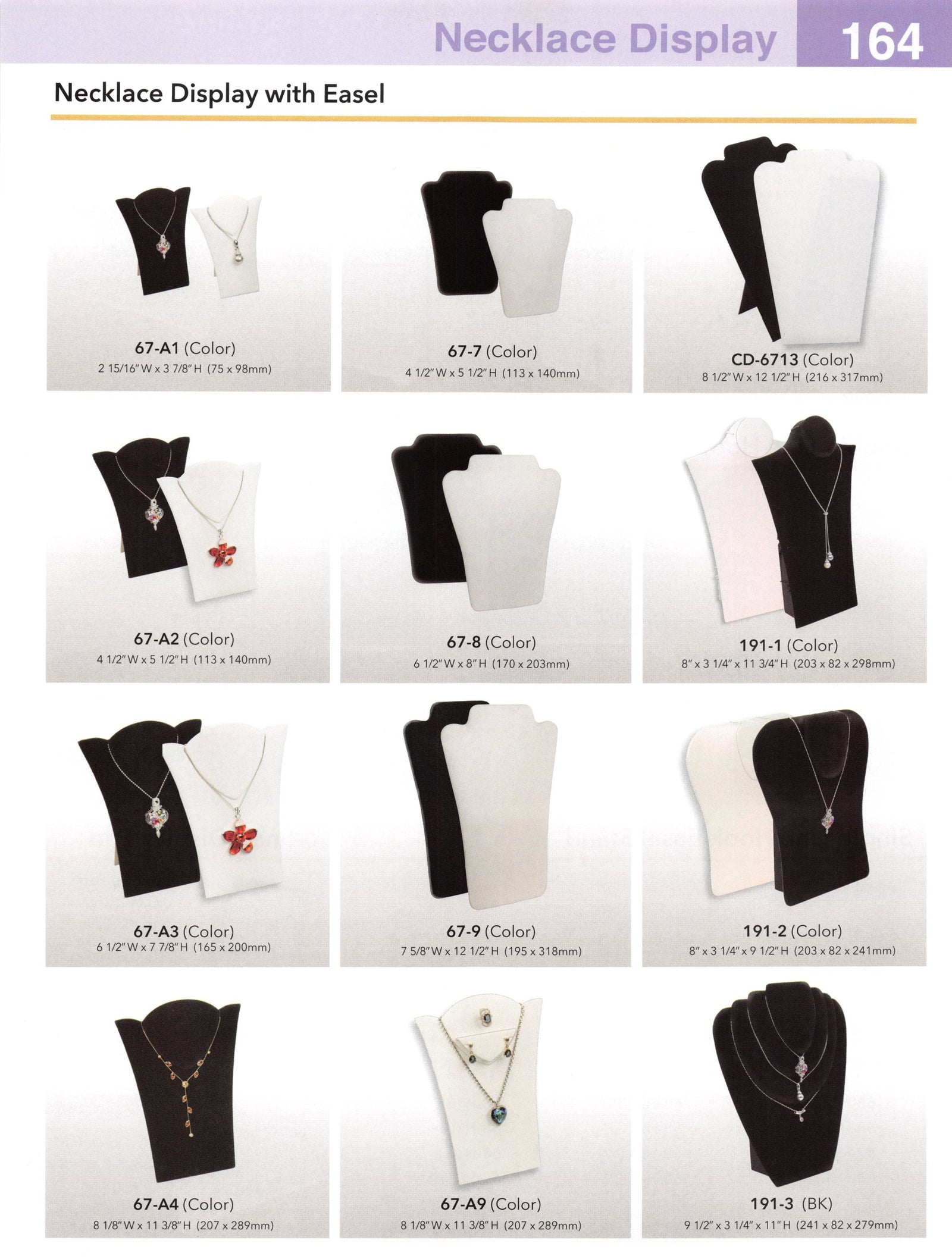 Catalog page — Necklace Display with Easel